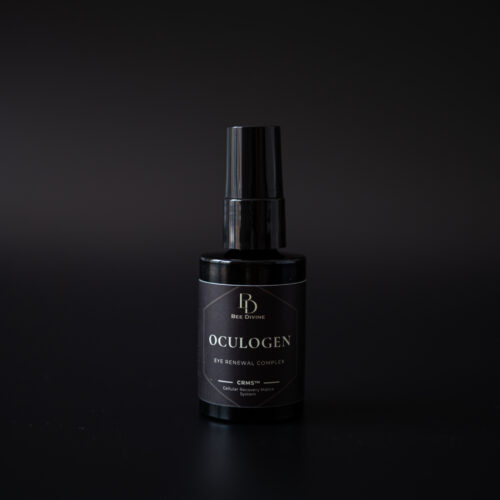 OCULOGEN EYE RENEWAL COMPLEX DARK CIRCLES PUFFINESS UNDER EYE WRINKLES SENSITIVE SKIN CAFFEINE LIFTING BEE DIVINE NATURAL ORGANIC SKINCARE BIOTECH LUXURY BRAND UK CRMS SKIN INTELLIGENCE
