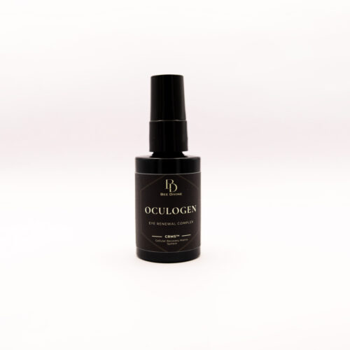OCULOGEN EYE RENEWAL COMPLEX DARK CIRCLES PUFFINESS UNDER EYE WRINKLES SENSITIVE SKIN CAFFEINE LIFTING BEE DIVINE NATURAL ORGANIC SKINCARE BIOTECH LUXURY BRAND UK CRMS SKIN INTELLIGENCE