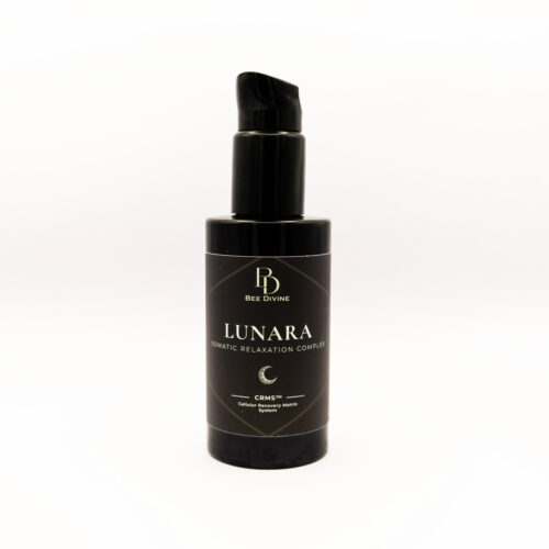 Lunara body massage oil bee divine natural organic skincare biotech luxury brand skin uk crms skin intelligence arnica relax tention