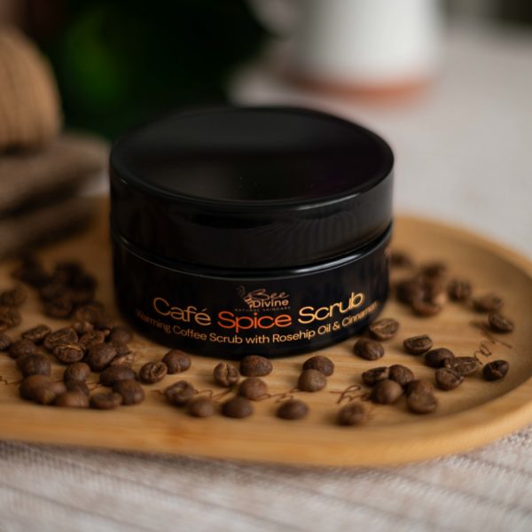 Bee Divine Café Body Scrub with upcycled coffee powder