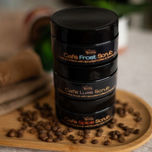 Bee Divine Café Body Scrub with upcycled coffee powder natural and organic skincare