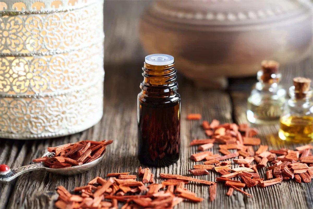santalwood oil skincare natural and organic Bee Divine cosmetic vegan ingredients skin benefits
