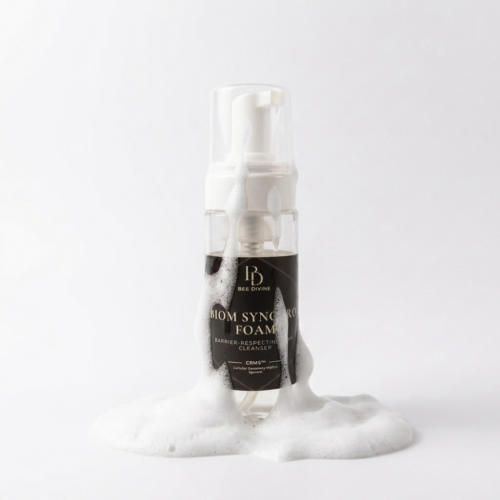 BIOM SYNCHRO FOAM BEE DIVINE NATURAL FOAMING CLEANSER BIOTECH LUXURY SKINCARE BRAND UK CRMS SKIN INTELLIGENCE