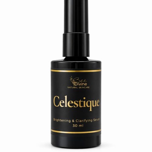 Celestique treatment uneven skin tone pigmentation hyper skincare acne scars peri menoupause mature skin bee divine natural and organic skincare luxury brand uk