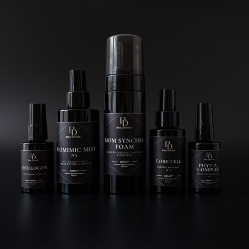 THE COMPLETE RITUAL SET BEE DIVINE for mature skin and fine lines wrinkles organic flower water luxury biotech skincare natural organic botanical brand uk restore skin barrier plum glow skin